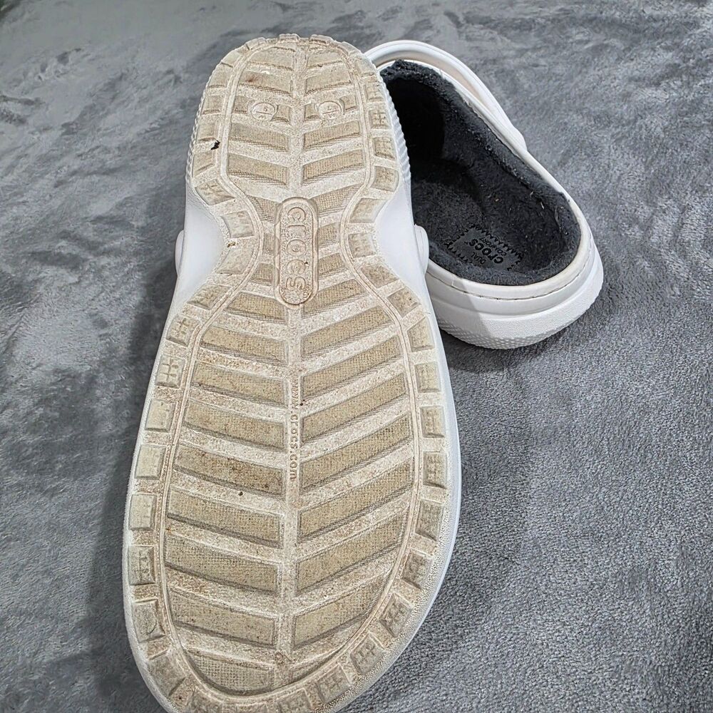 Crocs Fleece Lined White Size 7 Men’s/‎ 9 Women’s - Picture 5 of 6